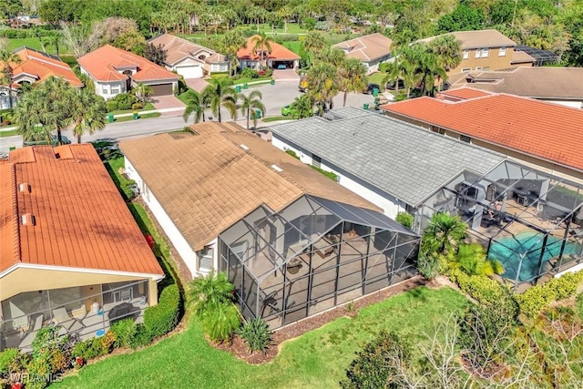 bird's eye view with a residential view