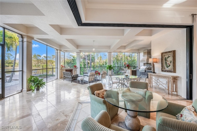 29115 W Teramo Way, Naples, FL 34110 - sunroom / solarium with coffered ceiling
