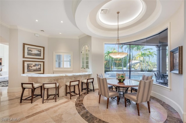 29115 W Teramo Way, Naples, FL 34110 - dining space featuring visible vents, a healthy amount of sunlight, recessed lighting, and baseboards