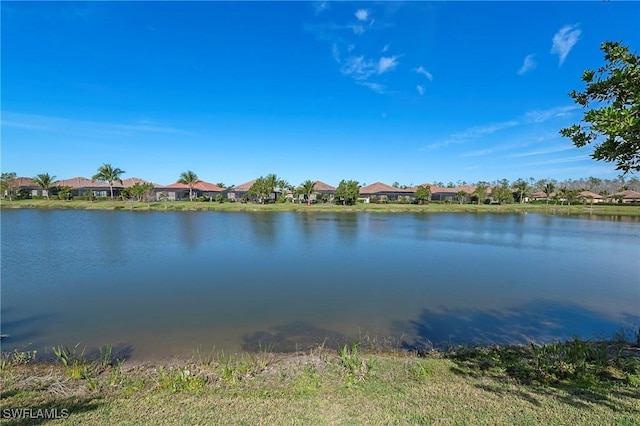 view of water feature featuring a residential view