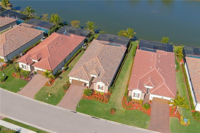 bird's eye view with a residential view