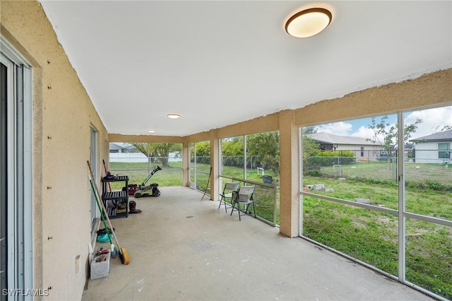 view of sunroom