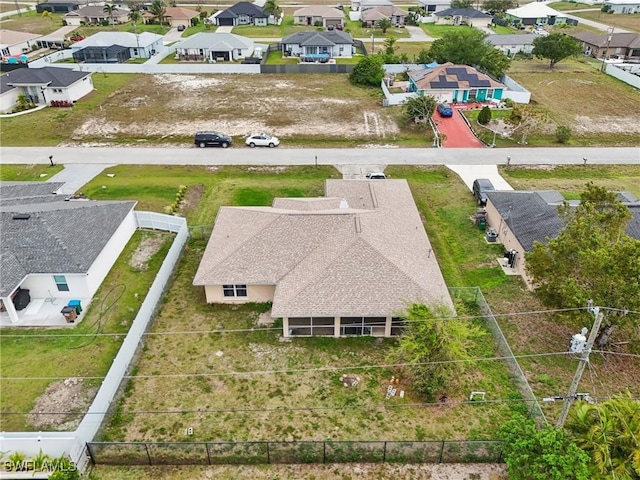 drone / aerial view with a residential view