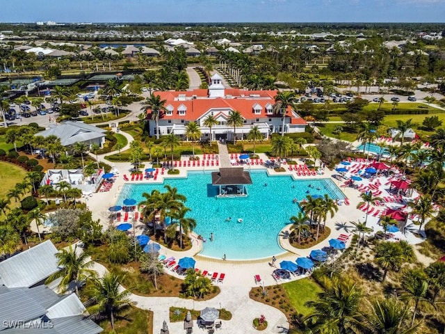 birds eye view of property featuring a residential view