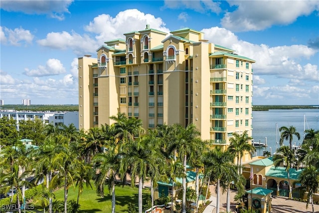 view of property featuring a water view