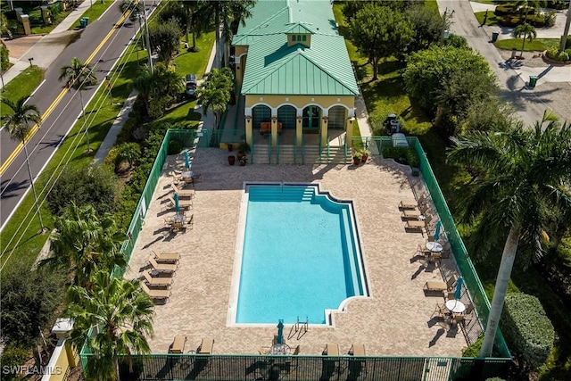 pool featuring fence