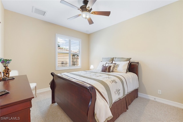5220 SW 22nd Ave, Cape Coral, FL 33914 - bedroom with light carpet and ceiling fan