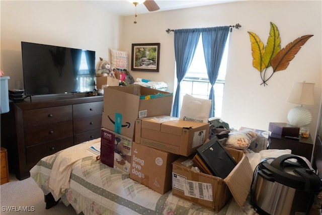 view of carpeted bedroom