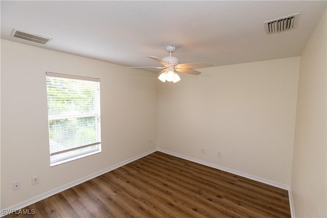 12391 Muddy Creek Ln, Fort Myers, FL 33913 - empty room featuring wood finished floors, baseboards, and a ceiling fan