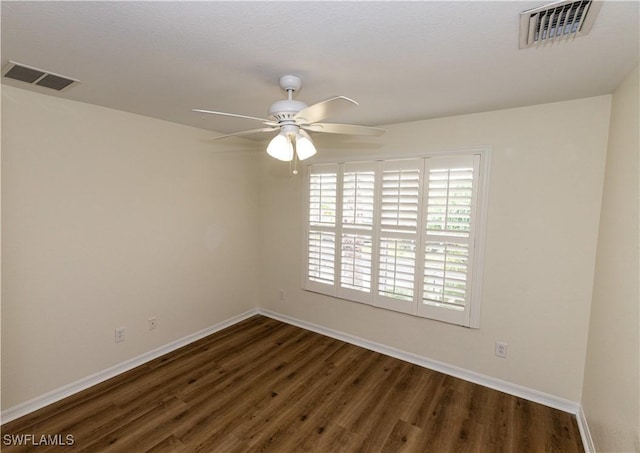 12391 Muddy Creek Ln, Fort Myers, FL 33913 - empty room with ceiling fan and wood finished floors