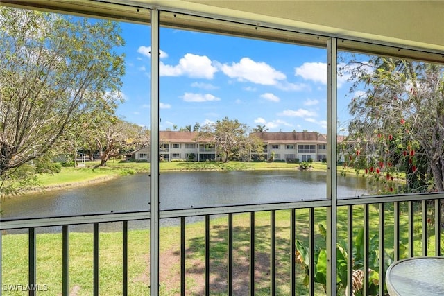 view of water feature