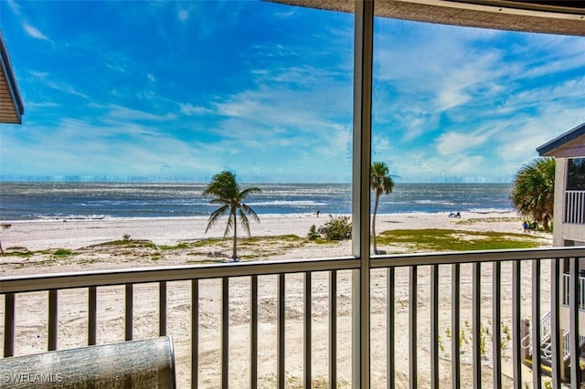 property view of water with a view of the beach