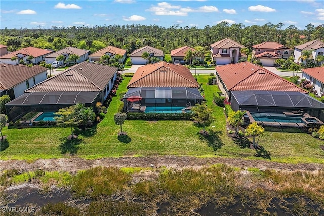 birds eye view of property featuring a residential view