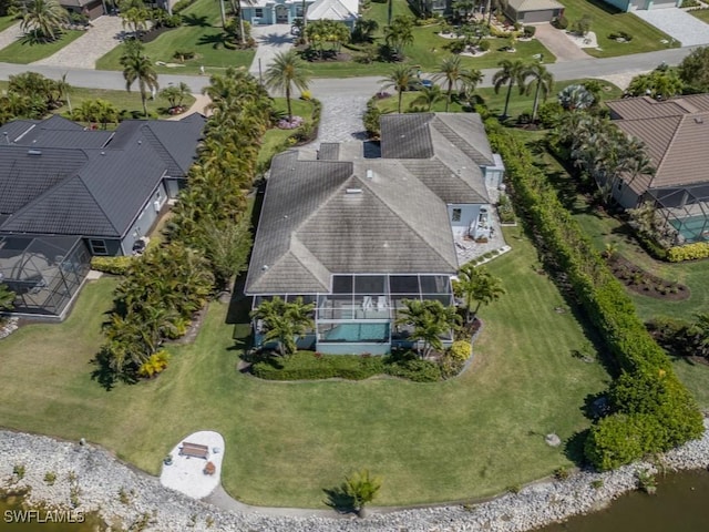 bird's eye view with a residential view