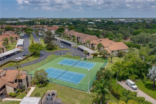 bird's eye view with a residential view