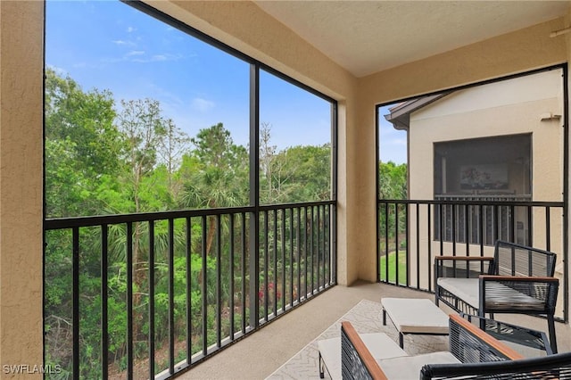 view of sunroom