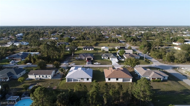 bird's eye view with a residential view