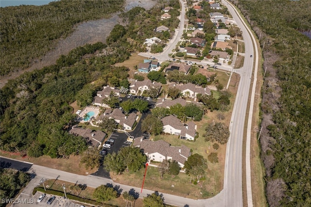 aerial view featuring a residential view