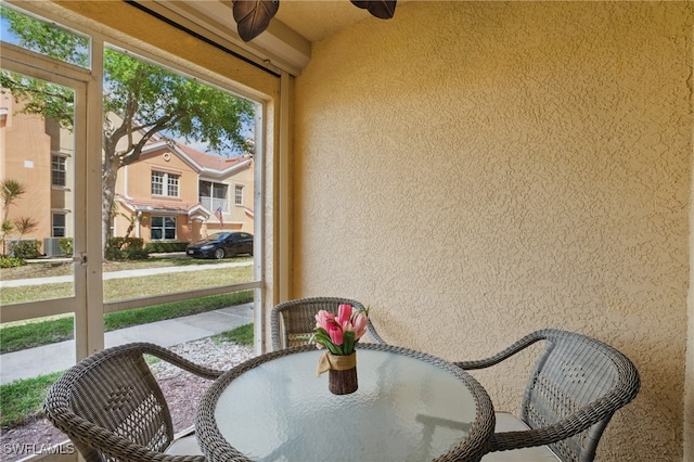 view of sunroom / solarium