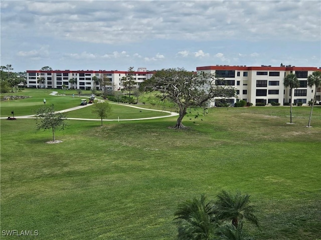 view of community featuring a yard