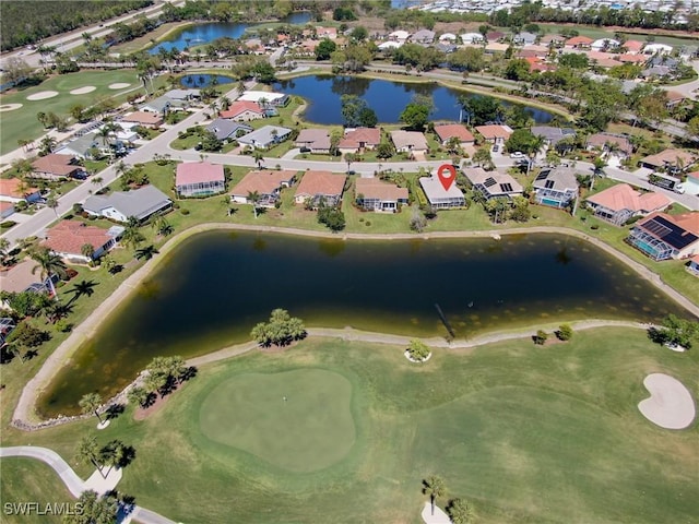 1800 Corona Del Sire Dr, North Fort Myers, FL 33917 - aerial view with golf course view, a residential view, and a water view