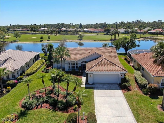 1800 Corona Del Sire Dr, North Fort Myers, FL 33917 - aerial view featuring a water view and a residential view