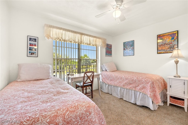 bedroom with carpet flooring