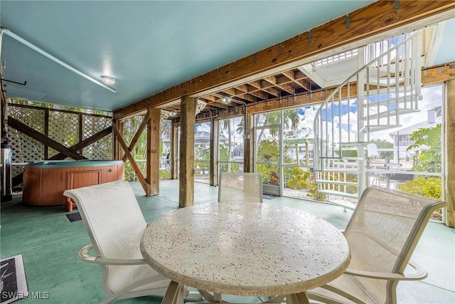 view of sunroom / solarium