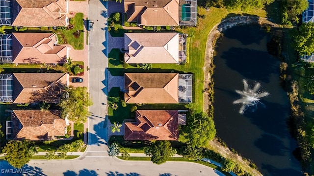 drone / aerial view with a residential view