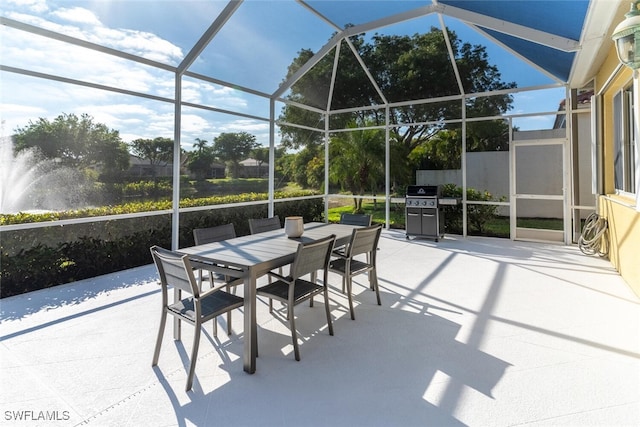 view of sunroom