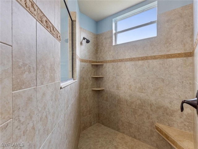 bathroom with walk in shower