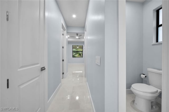 hallway with baseboards