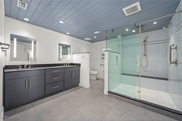 16886 Captiva Dr, Captiva, FL 33924 - bathroom featuring a shower stall, visible vents, and a sink