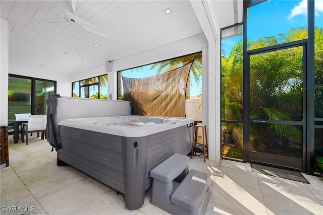 bedroom with wooden ceiling