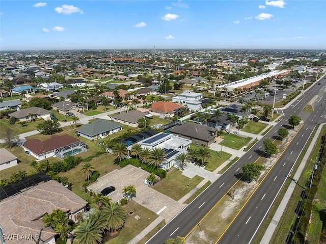 drone / aerial view with a residential view