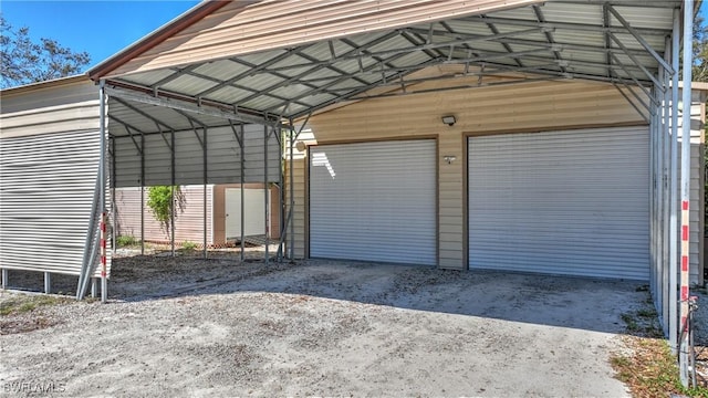 garage with a detached garage