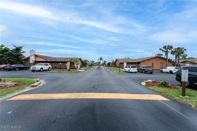 view of street with a residential view