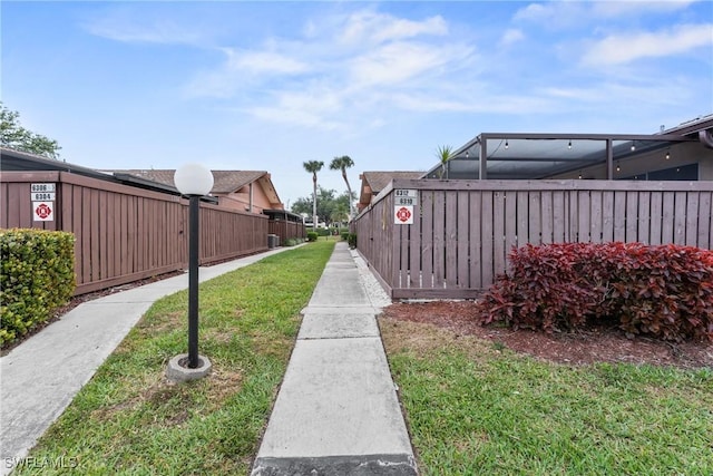 exterior space featuring traffic signs and sidewalks