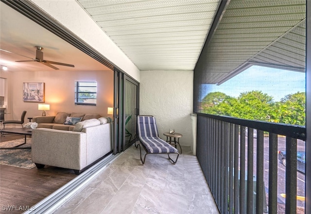 balcony with an outdoor hangout area