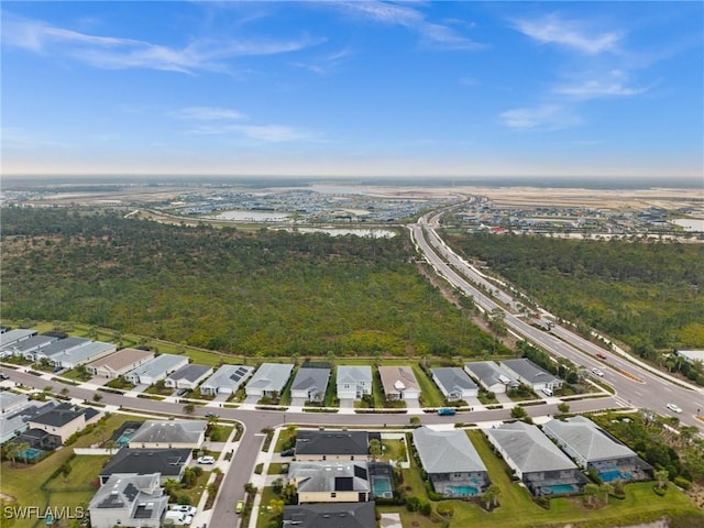 bird's eye view featuring a residential view