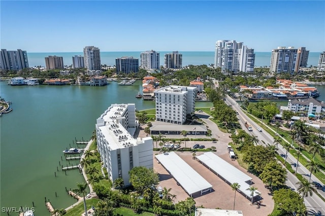 300 Park Shore Dr Unit 4C, Naples, FL 34103 - birds eye view of property with a water view and a view of city