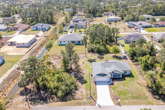 drone / aerial view with a residential view