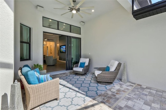 10111 Palazzo Dr, Naples, FL 34119 - view of patio / terrace featuring a ceiling fan