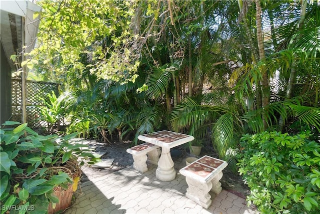 view of patio with fence