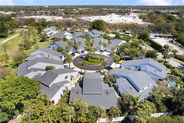 drone / aerial view with a residential view