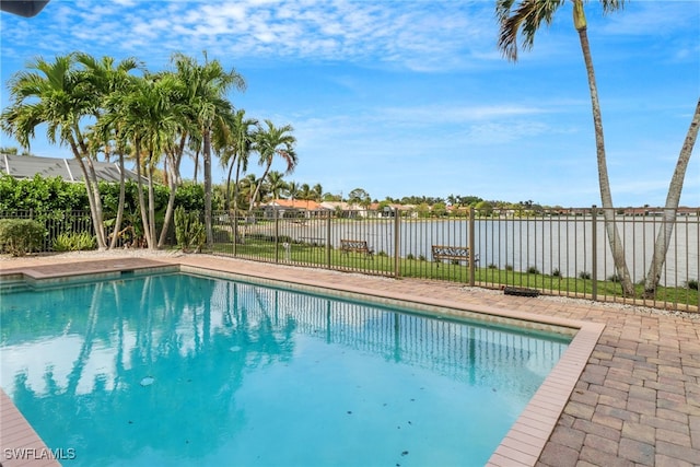 view of pool featuring a fenced in pool and a fenced backyard