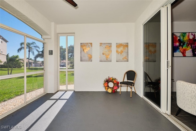 view of sunroom