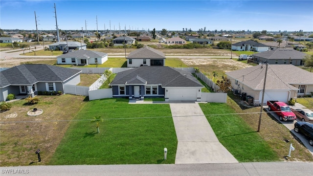 bird's eye view with a residential view