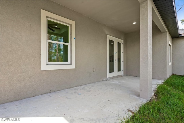 view of patio / terrace with french doors