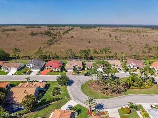 bird's eye view with a residential view